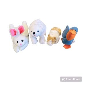 Beanbag Plush Toy Lot Y2K Scoop PelicanGymboree Polar Bear Twitch Guinea Pig